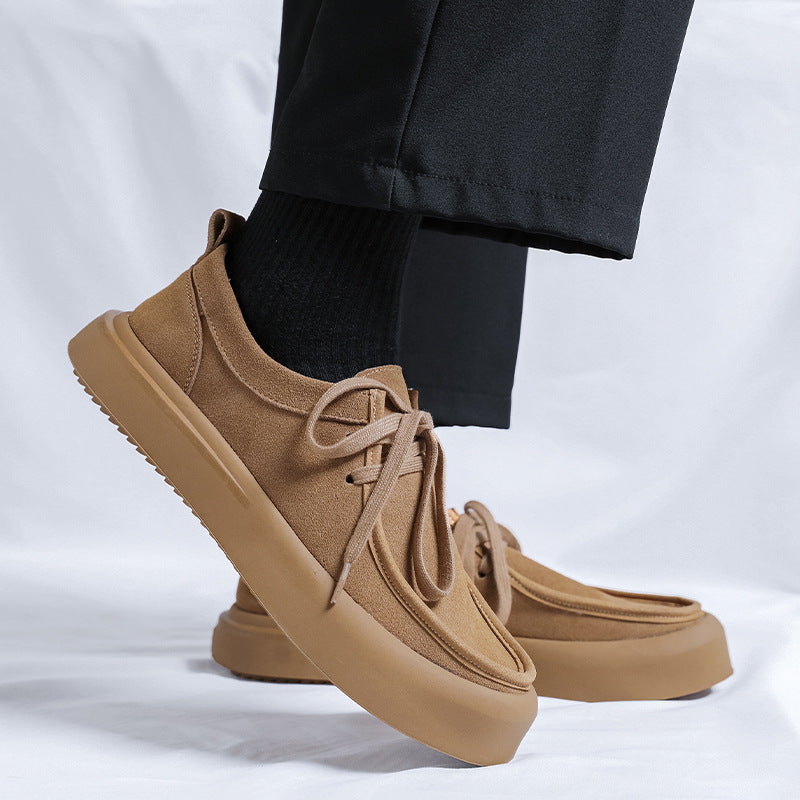 Cool Men's Fashion Suede Spring Green Sneakers