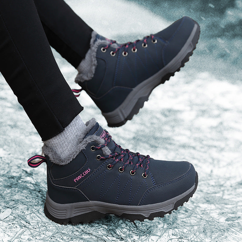 Women's Plush Insulated Plus Size Windproof Outdoor Snow Boots