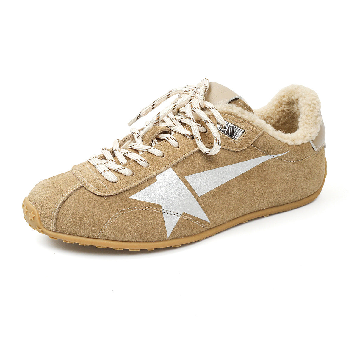 Women's Genuine Horse Fur Leopard Print With Veet German Training Retro Women's Casual Shoes