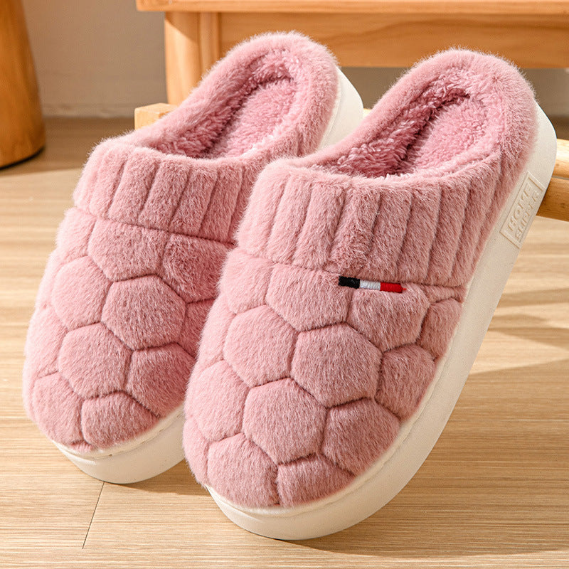 Women's & Men's Cotton Winter Indoor Home Warm Fluffy Sandals