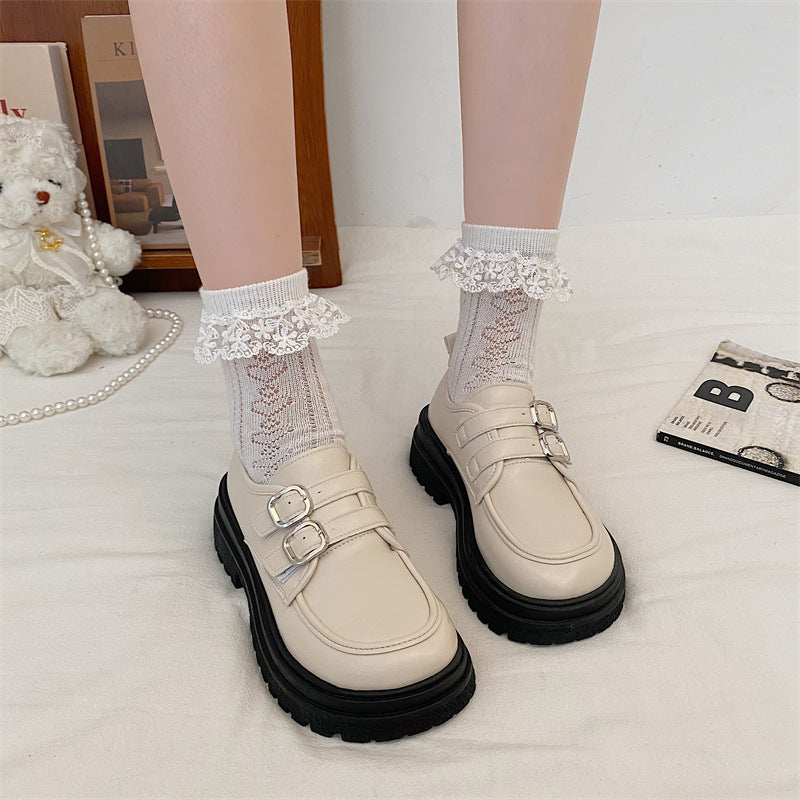 Women's British Style Retro Platform With Skirt Women's Shoes