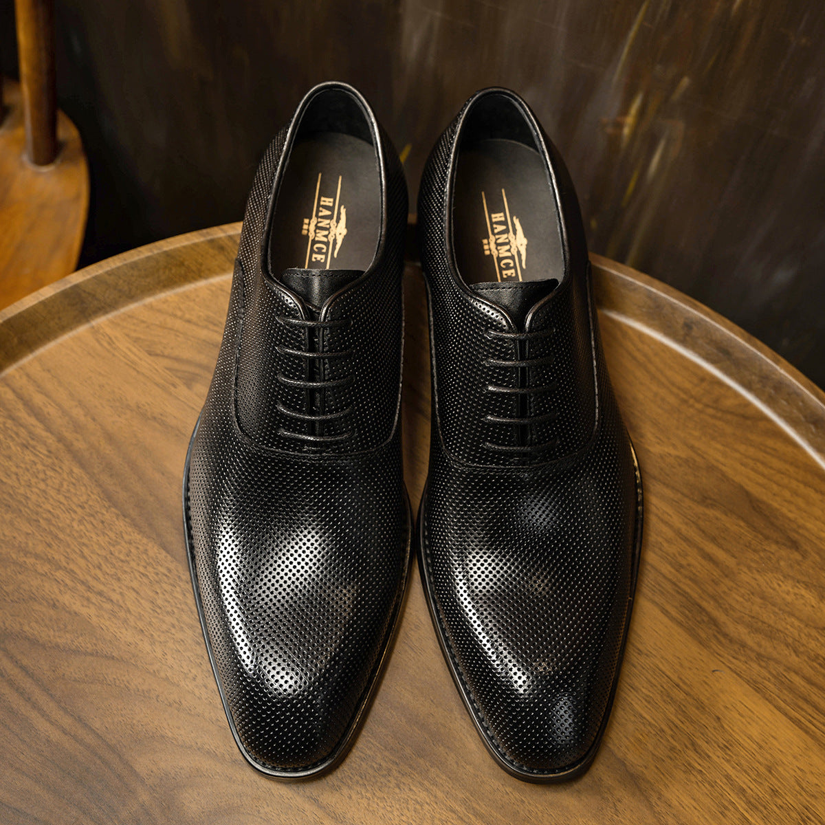 Men's Hole Business Formal Wear British Cowhide Hollow Men's Casual Leather Shoes