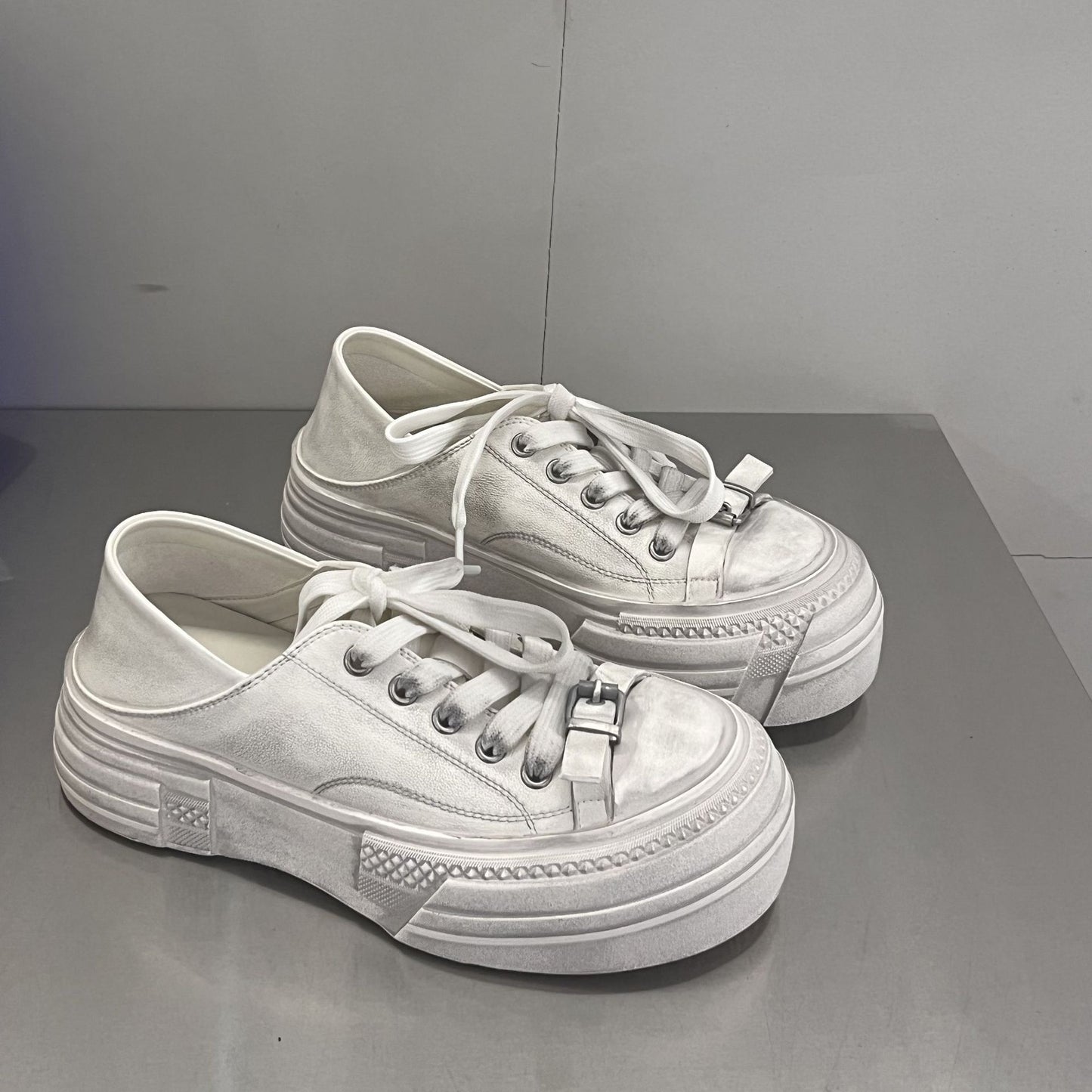 Women's Retro High-grade Genuine Platform Elevator Wild Casual Shoes