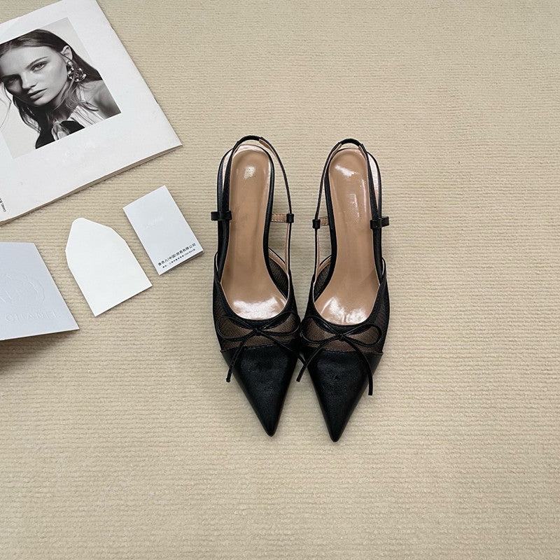 Women's Classic Style Toe Box Spring Stiletto High Heeled Sandals