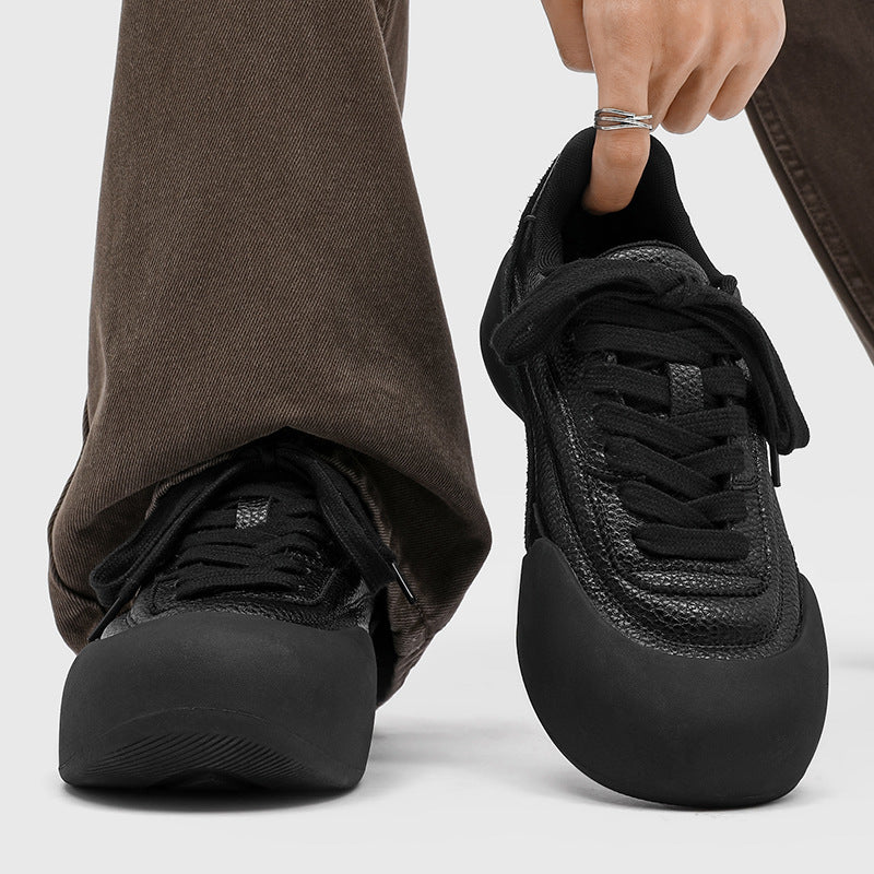 Men's High-grade Platform Big Toe Beige Men's Board Shoes