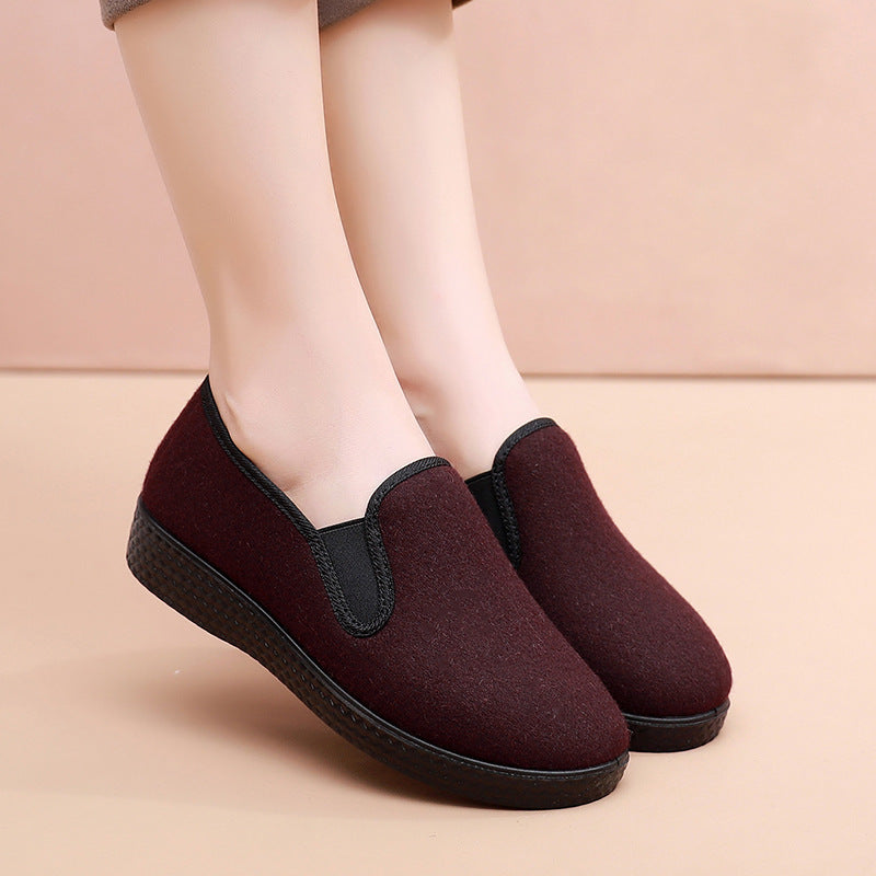 Women's Old Cloth Cotton Man Fleece-lined Lady Women's Shoes