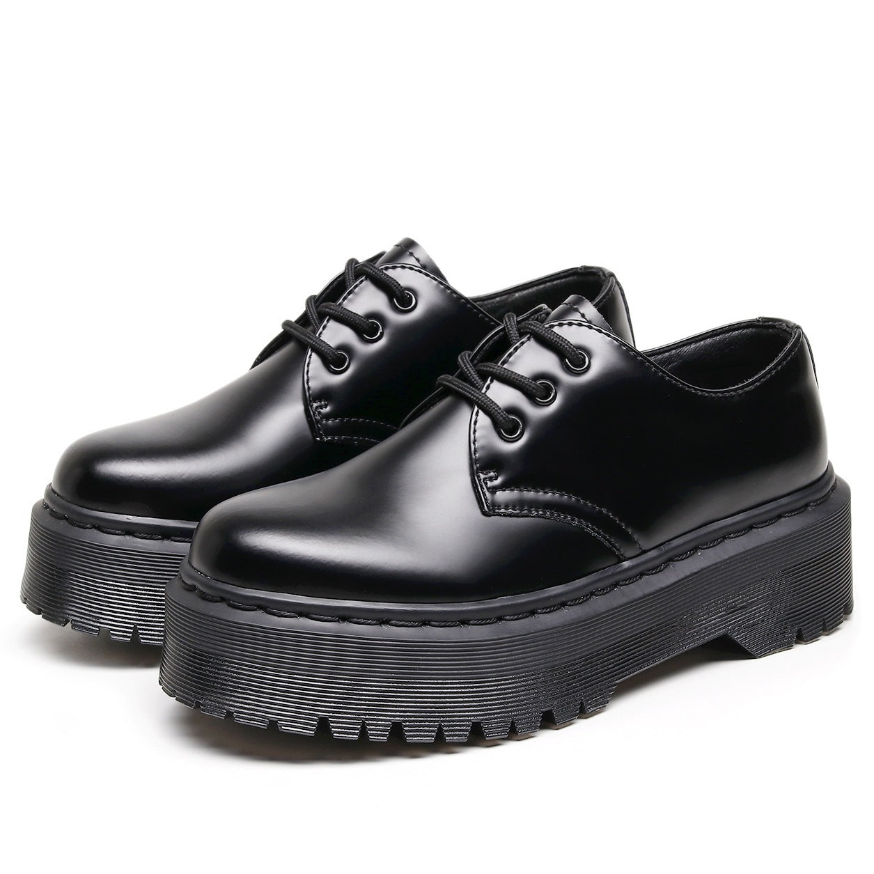 Women's Thick-soled Low-cut Genuine British Round Head Leisure Boots