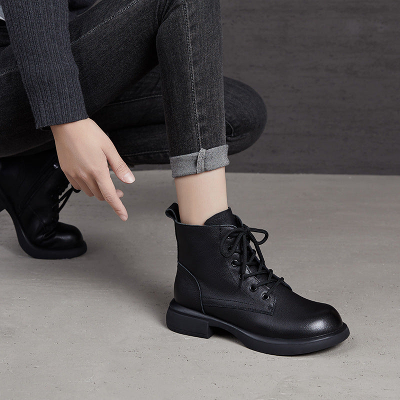 Durable Classic Women's Genuine Martin Skinny Women's Leather Boots