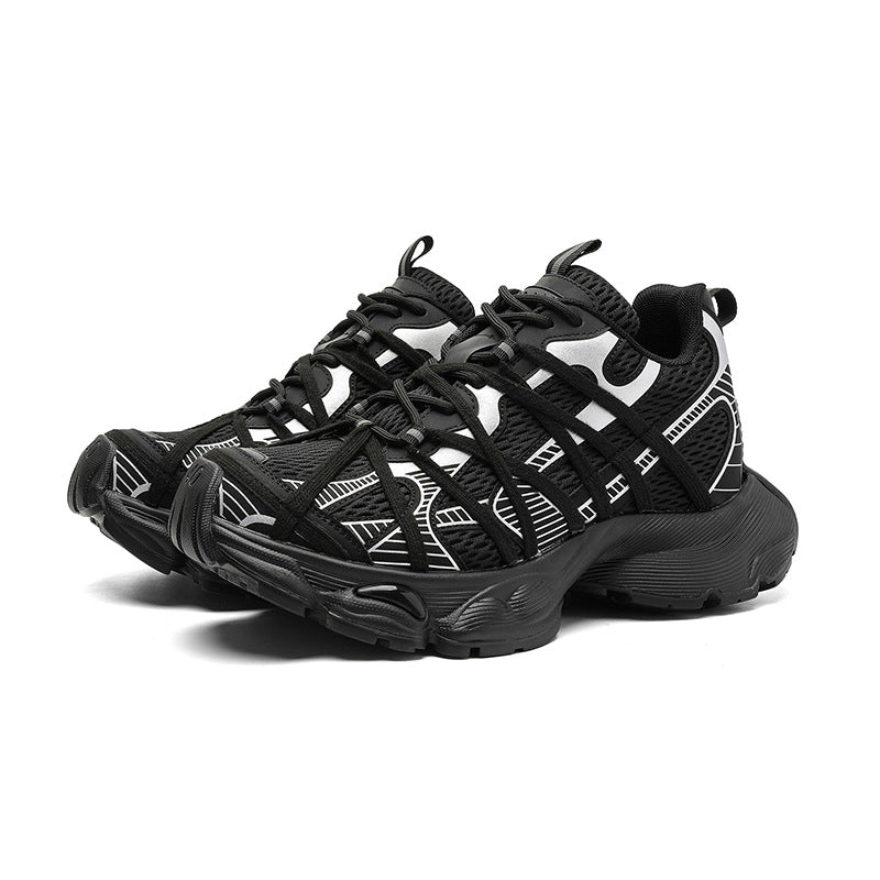 Big Head Thick Bottom Height Increasing Low Top Couple Round Men's Casual Shoes