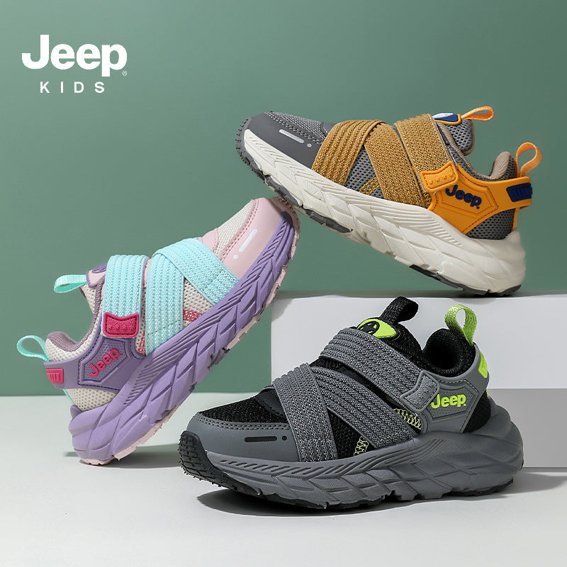 Children's Boy's Outdoor Rebound Breathable Running Mesh Sneakers