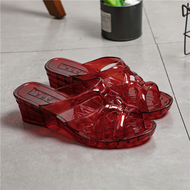 Time Home Crystal Plastic Indoor Mid Sandals