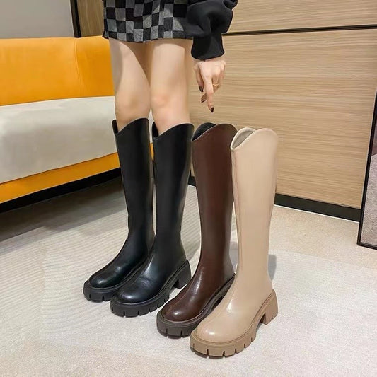 Women's Size Height Increasing Insole Knight Plus Long Boots
