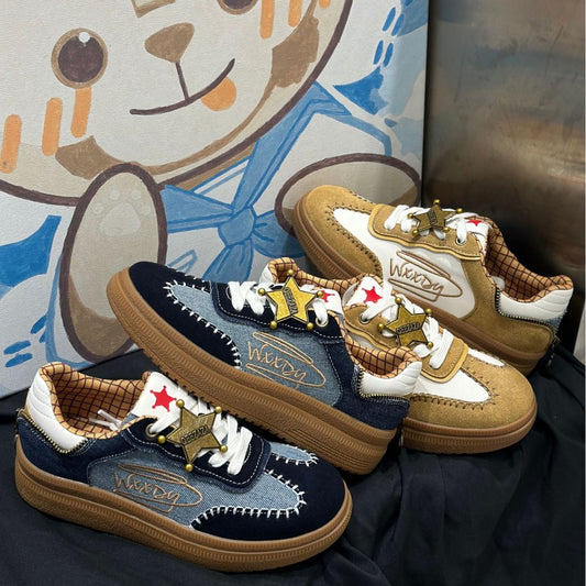 Toy Story Joint Name Thin Bottom Hand-made German Women's Board Shoes