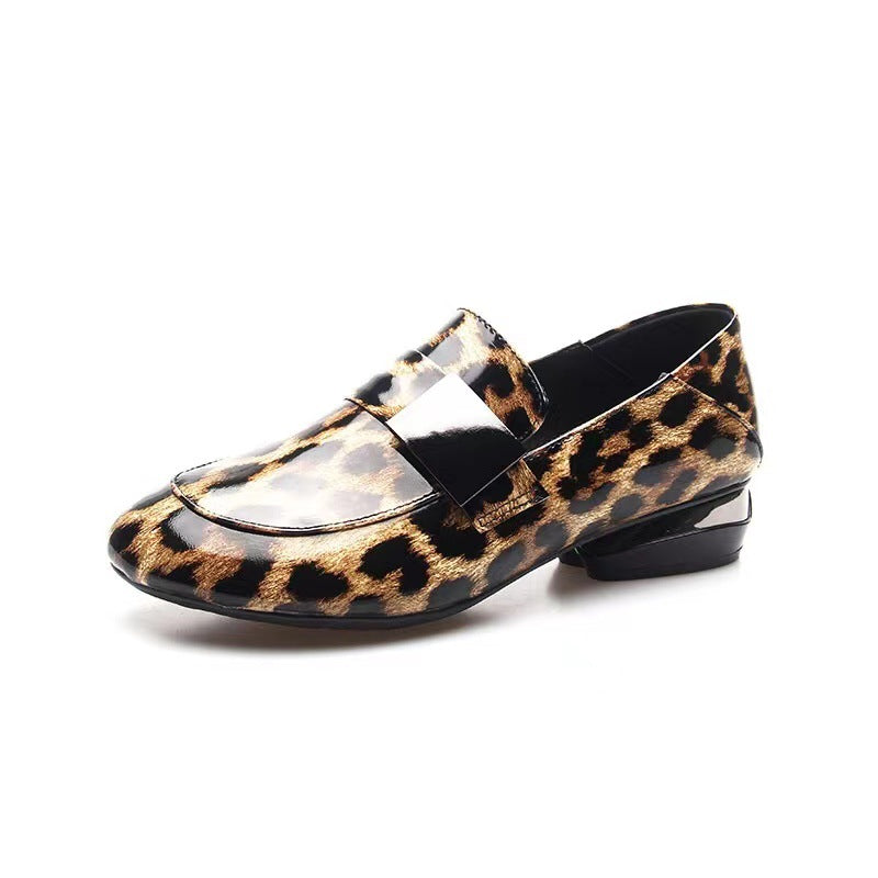 Women's Pumps Spring Chunky Genuine Soft Deep Mouth Round Women's Casual Shoes