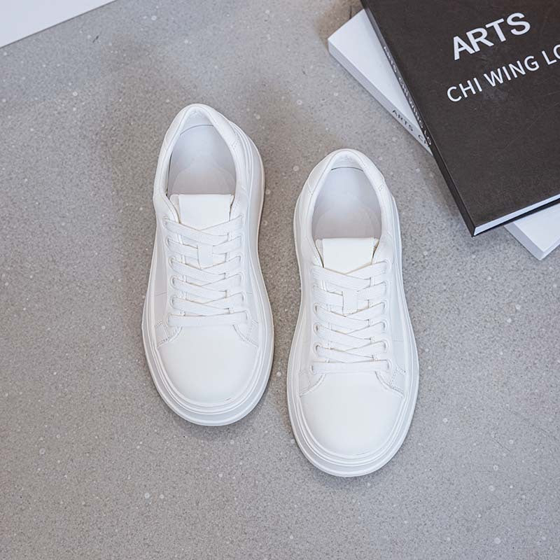 Women's Thick Bottom Heightened Easy Wear Spring Genuine Women's Casual Shoes