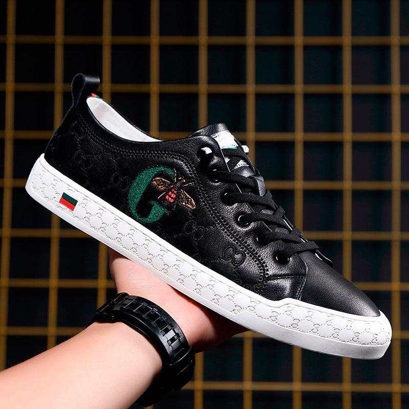 Men's Low Top Soft Genuine Trendy Wild Sneakers