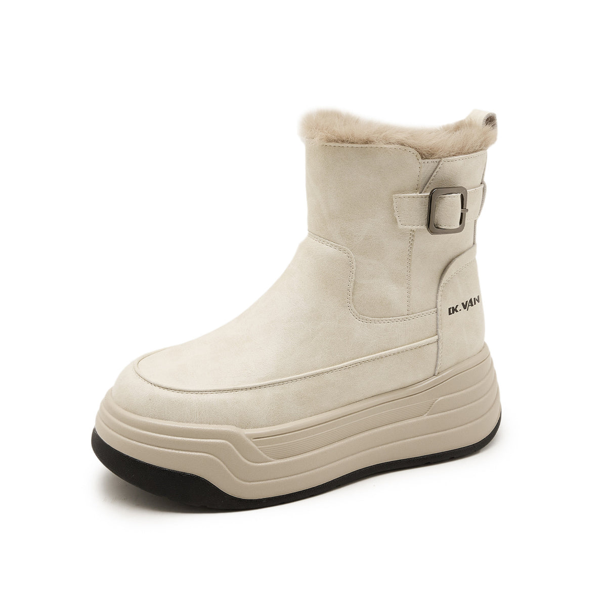 Women's Platform Martin Small Fleece-lined British Style Boots
