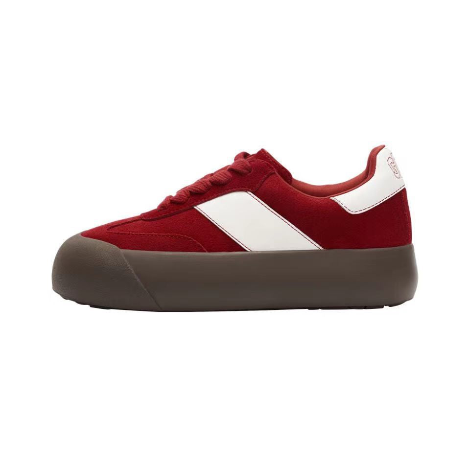 Women's Puffy Retro Platform Bread Moral Training Women's Board Shoes