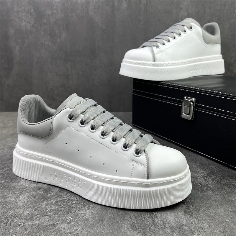 Men's Boys White Spring Platform Korean Fashion Men's Sports Shoes