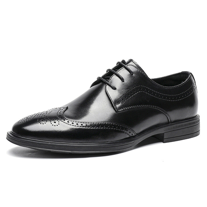 Men's Brogue Korean Business Suit Groom Wedding Leather Shoes