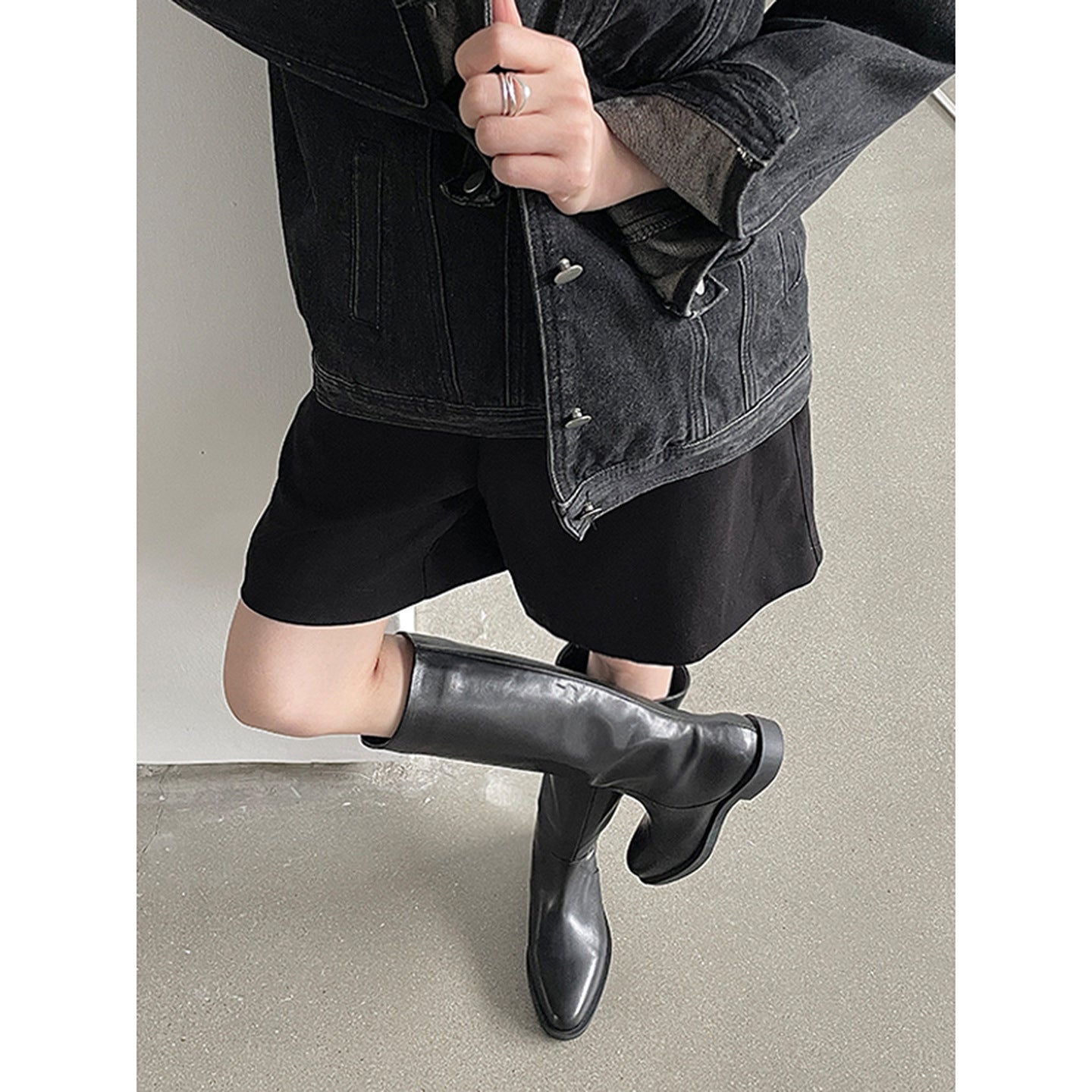 Retro Below The Knee Genuine Big Boots