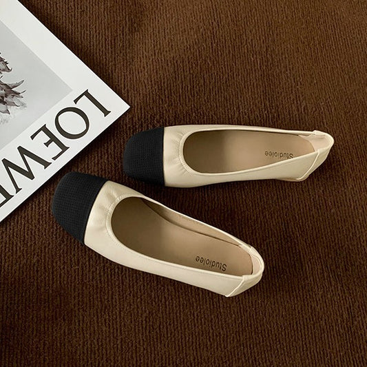 Square Toe Soft Bottom Chunky Classic Casual Shoes