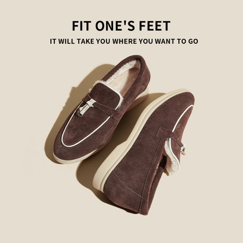 Women's Bottom England Style Comfortable Slip-on With Loafers