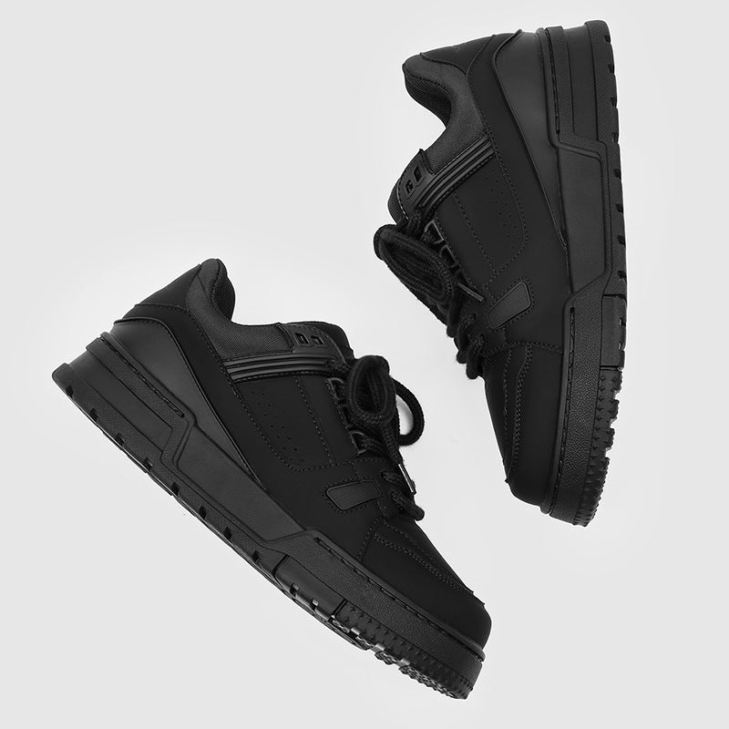 Men's Niche High Street Bread Black Platform Height Men's Board Shoes