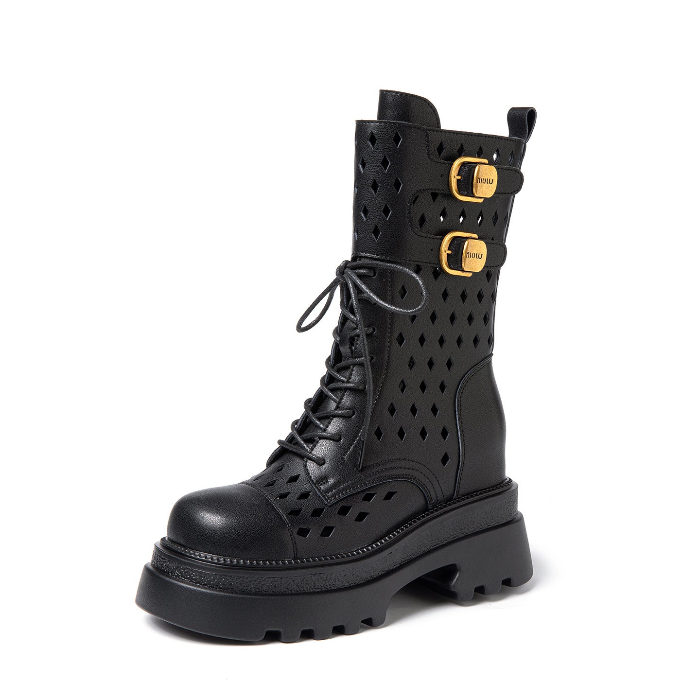 Women's Small Hight Increasing Martin Summer Thick Bottom Women's Leather Boots