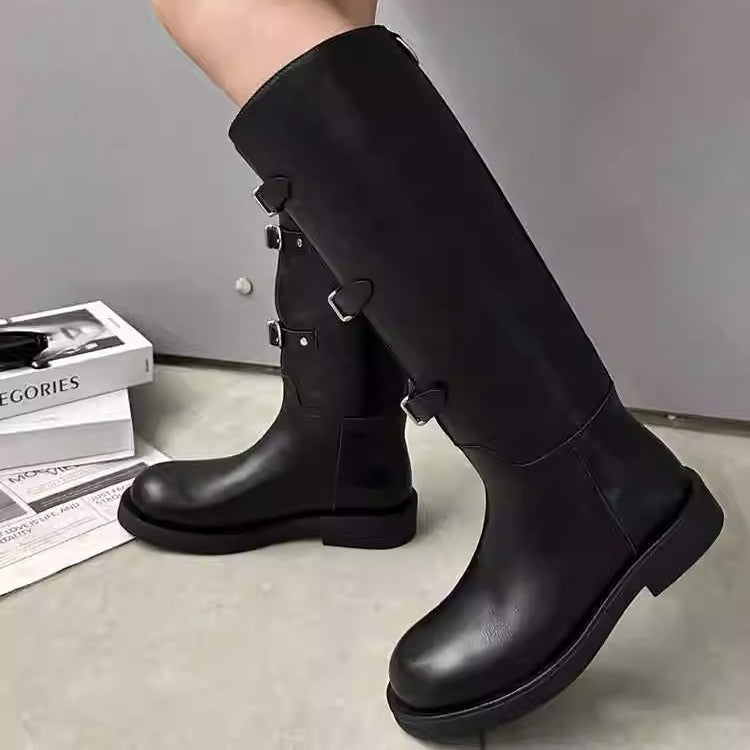 Women's Thick With British Style Knight Not Women's Shoes