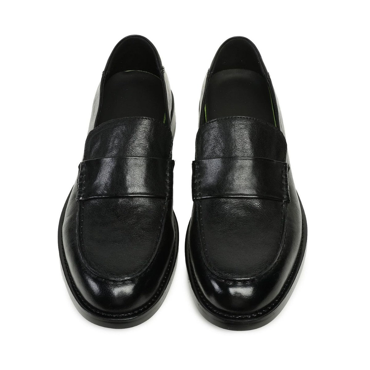 Layer Cowhide Slip-on Genuine Old Money Style Derby Pointed Step-on Men's Casual Leather Shoes