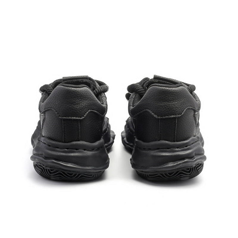 Women's & Men's Warrior Dreadlocks Thick Bottom Shell Toe Dissoed Three Bars Personality Men's Board Shoes