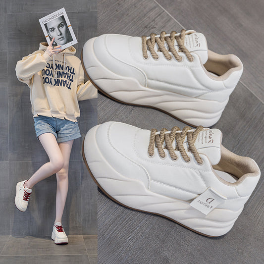 Women's Bread Platform Hidden White Fashion Women's Shoes