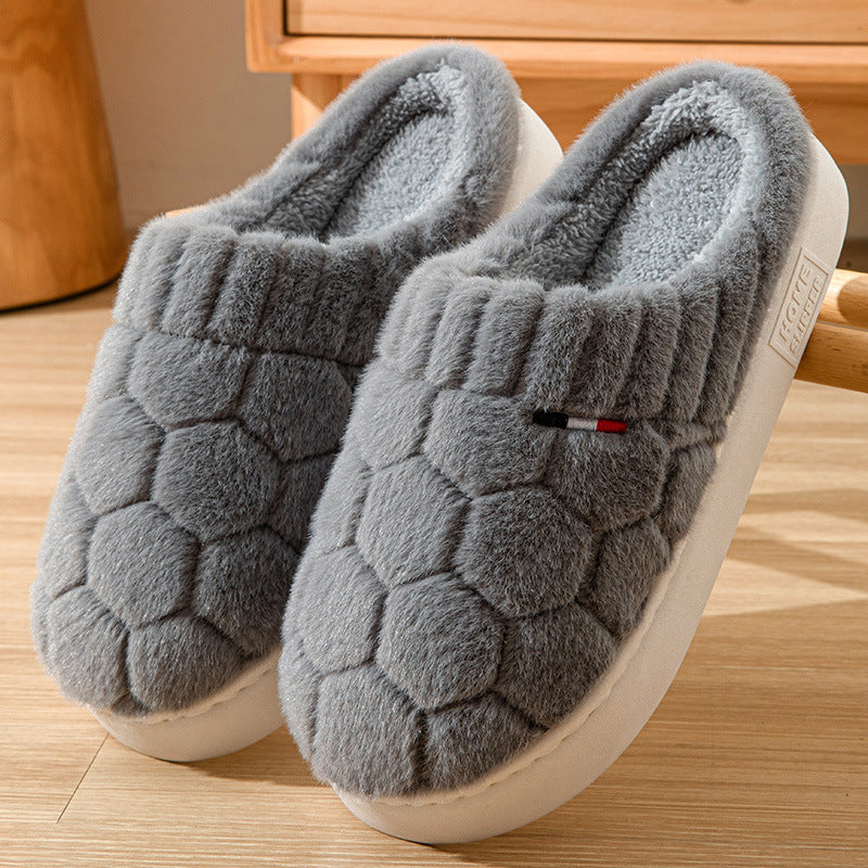 Women's & Men's Cotton Winter Indoor Home Warm Fluffy Sandals