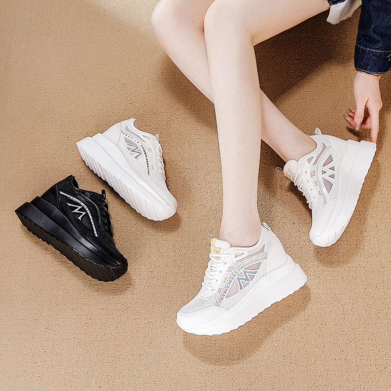 Women's Sports Hollow Mesh Breathable Running Soft Bottom Women's Casual Shoes