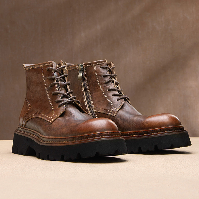 Men's Martin Zipper British Raise The Bottom Boots