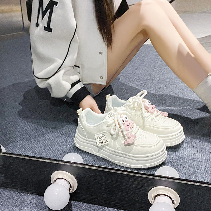 Women's White Summer Korean Sports For Female Casual Shoes