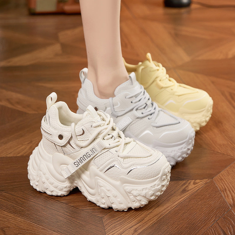 Women's Increasing Insole Dad Spring Breathable Fashion Muffin Women's Sports Shoes