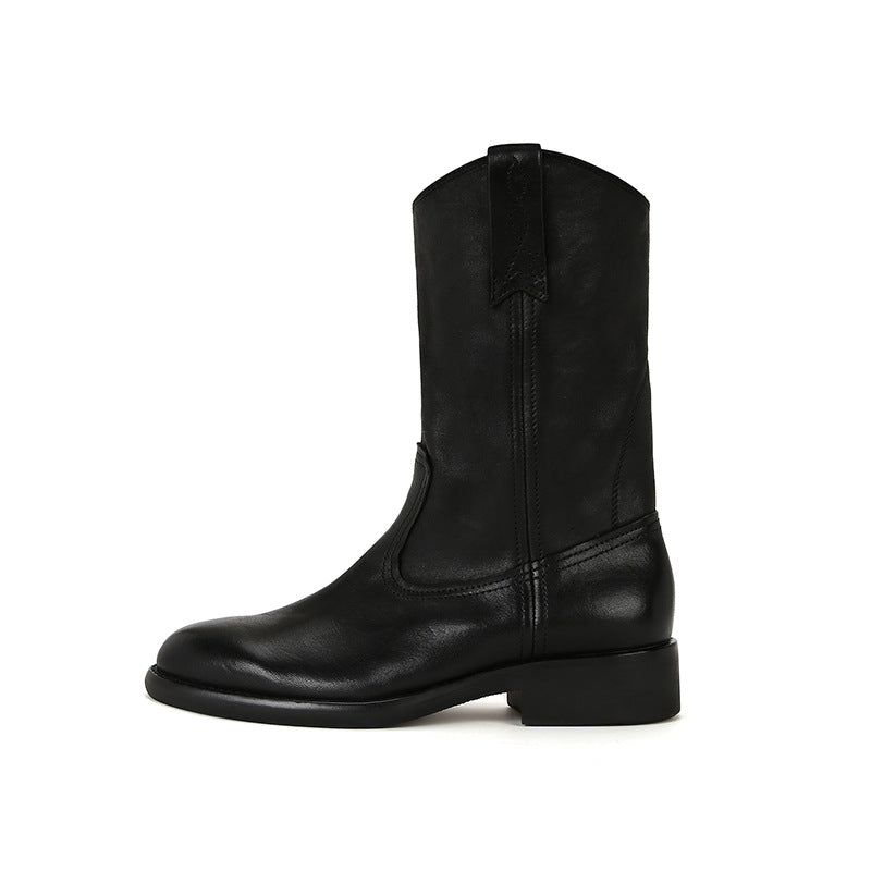 Women's Su Burke Highway Knee-high Chunky Ankle Women's Leather Boots