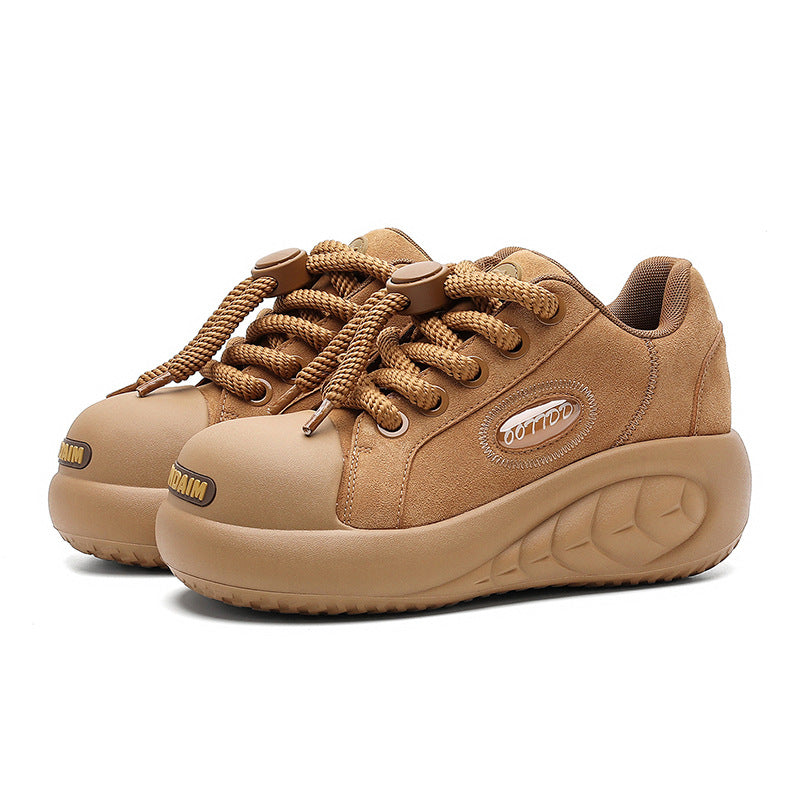 Women's & Men's Design Platform Inner Height Increasing Board Sports Men's Casual Shoes