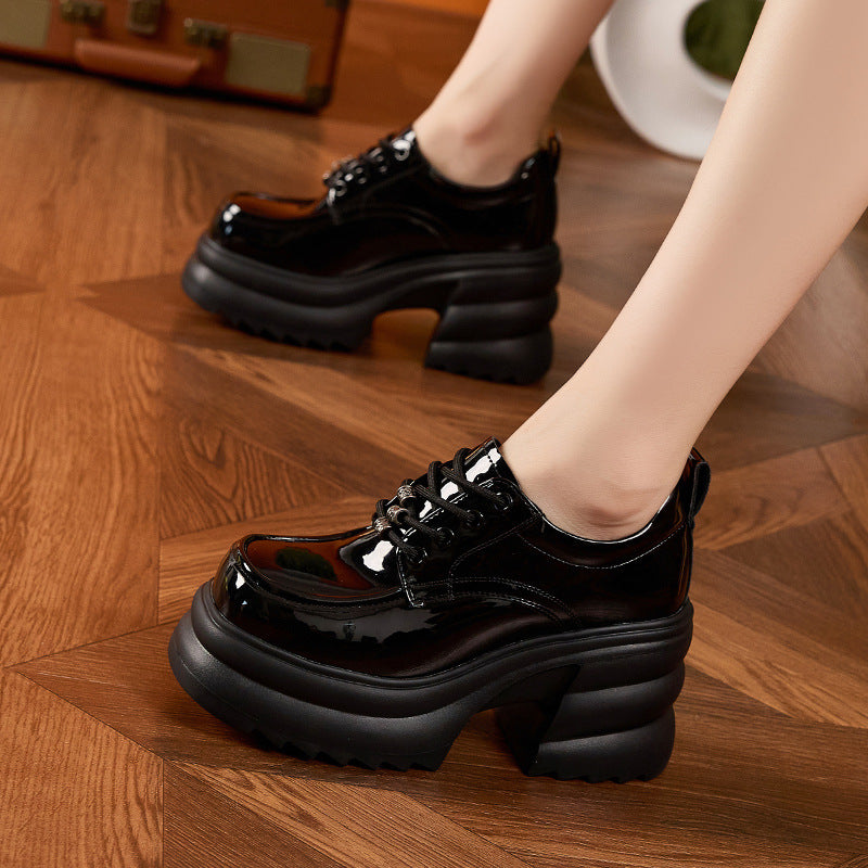 Women's Heightened Single Layer British Style Muffin Loafers