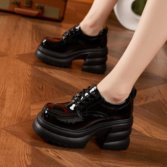 Women's Heightened Single Layer British Style Muffin Loafers