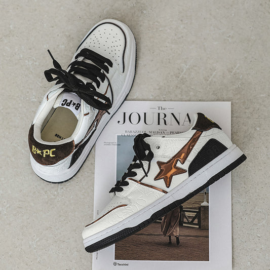 Men's Summer Couple Versatile Breathable White Stylish Sneakers