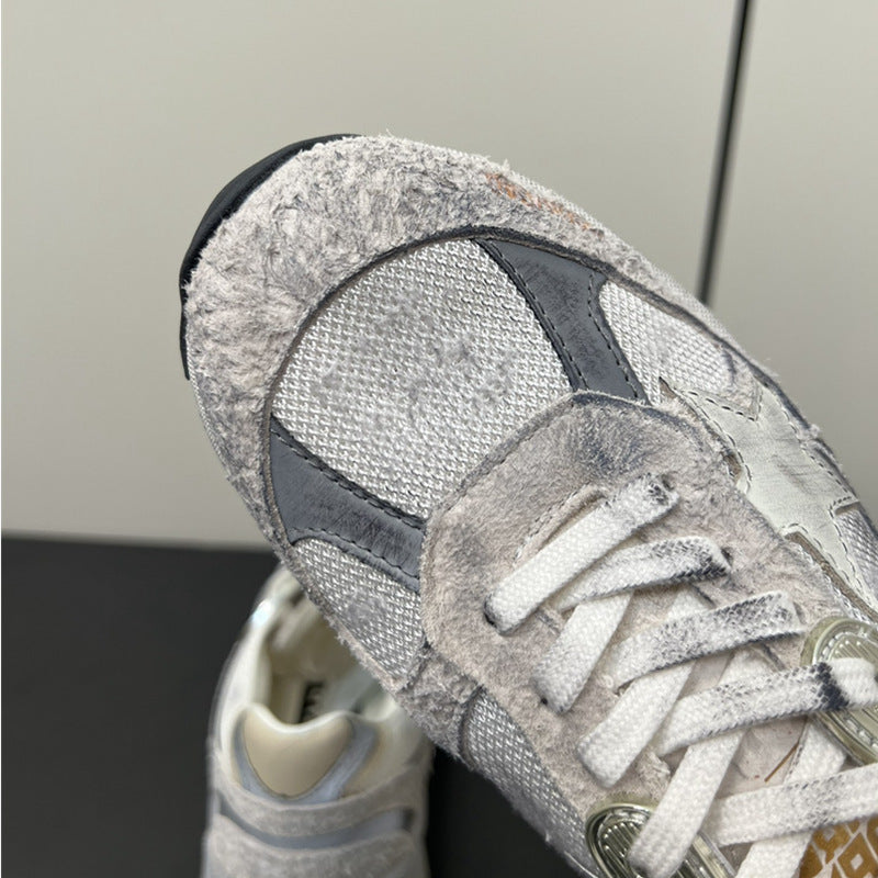 Goose Couple Mesh Distressed Retro Dirty Thick Women's Sports Shoes