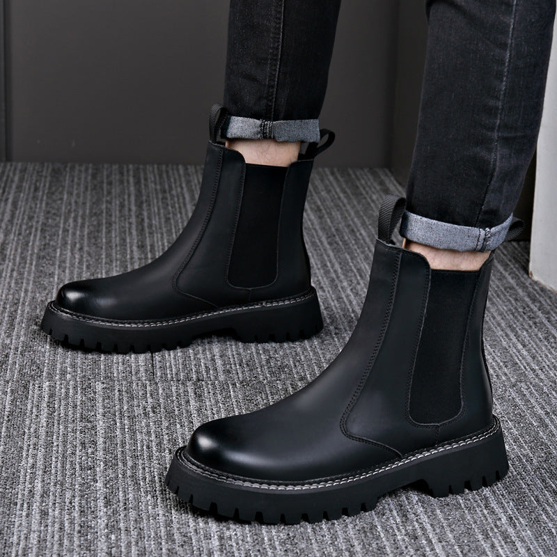 Men's Genuine Worker Platform Lightweight Martin Comfortable Boots