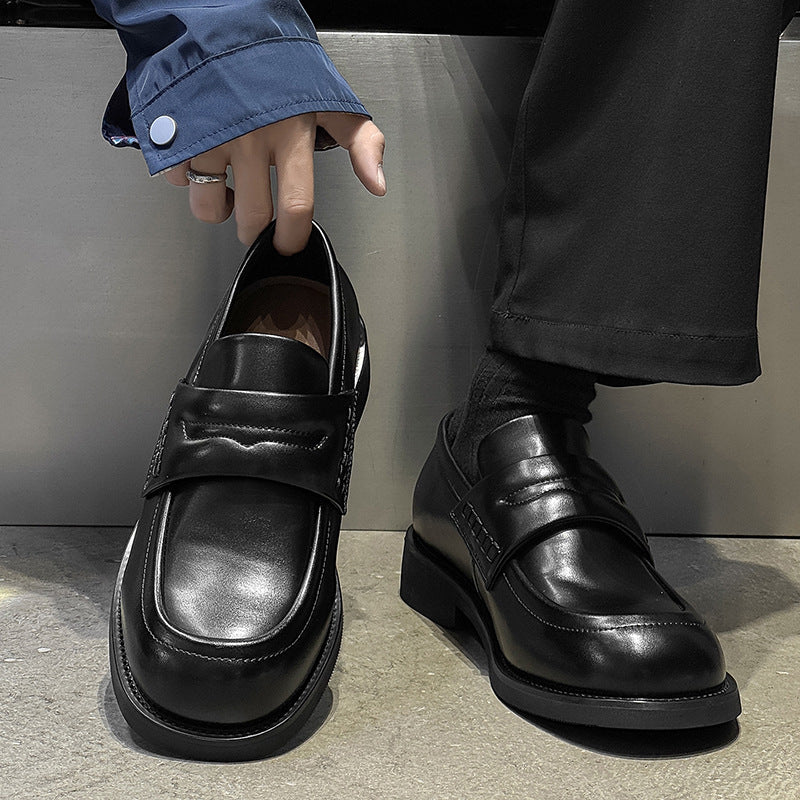 Men's Old Money Style Elegant Slip-on Commuter Derby Loafers/doug Shoes