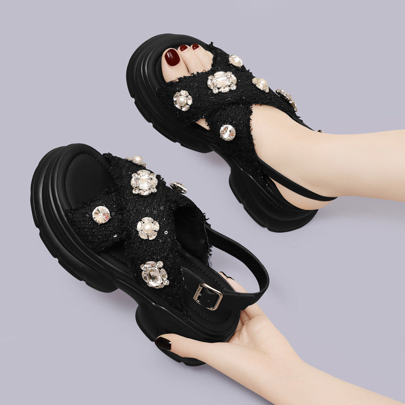 Women's Summer Fashion Genuine Thick Bottom For Outdoors Sandals