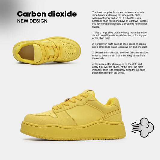 Women's & Men's Breathable Platform Bread Height Increasing Couples Sneakers