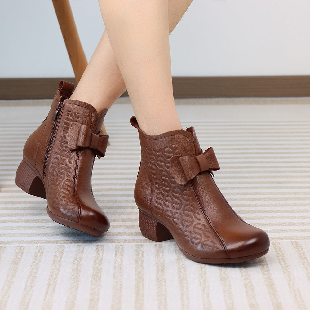 Women's Retro Medium Chunky Soft Bottom Surface Casual Shoes