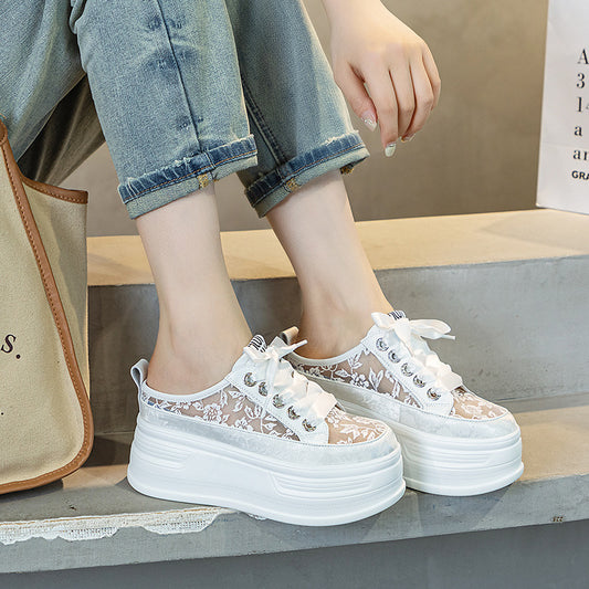 Women's Closed Toe Half Summer Wear Fashionable High-grade Slippers